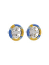 Miller Painted Stud Earrings Blue - TORY BURCH - BALAAN 4