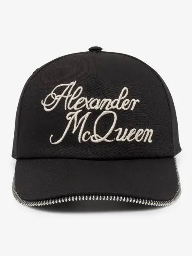 Logo Zipper Ball Cap Black - ALEXANDER MCQUEEN - BALAAN 2