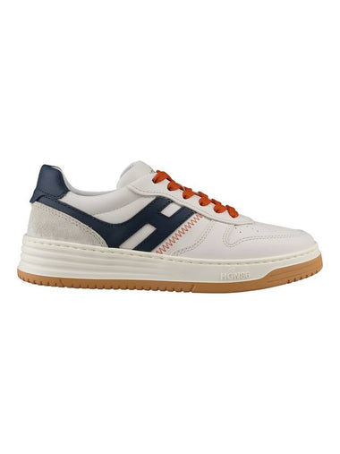 Hyperlight Leather Low Top Sneakers White Blue - HOGAN - BALAAN 1