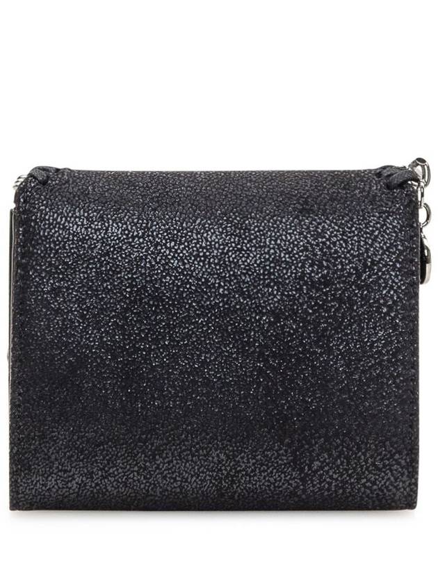 Silver Falabella Small Flap Ring Wallet Black - STELLA MCCARTNEY - BALAAN 3