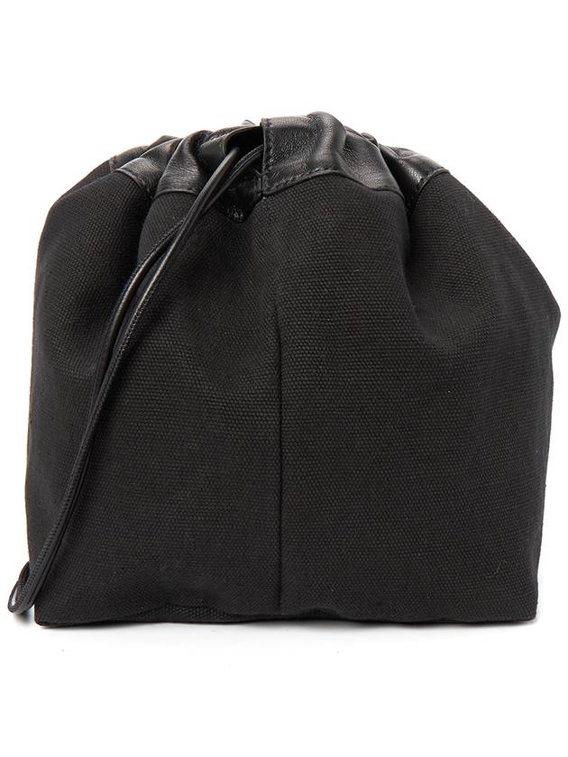 Dumpling Canvas Bucket Bag Black - JIL SANDER - BALAAN 4