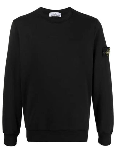 Men's Wappen Patch Sweatshirt Black - STONE ISLAND - BALAAN 1