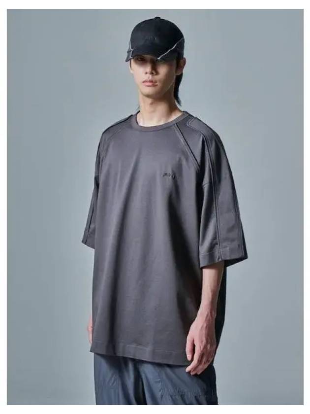 Racer cut piping overfit short sleeve gray domestic product GM0024070863170 - JUUN.J - BALAAN 1