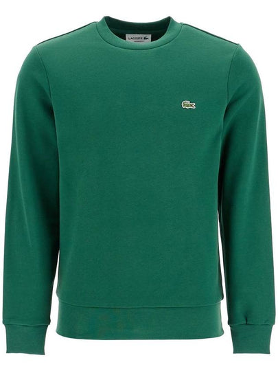 Logo Patch Crew Neck Sweatshirt Green - LACOSTE - BALAAN 2