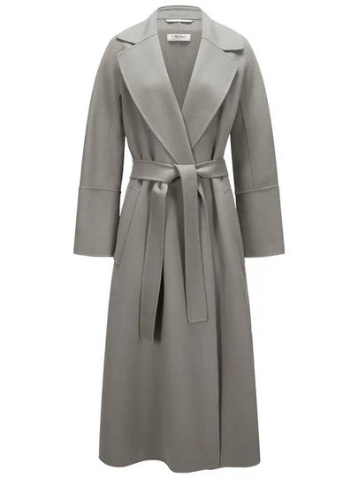 Elisa Belt Wool Single Coat Medium Grey - MAX MARA - BALAAN 2