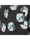 23SS logo dice pattern shirt black 1110215 BLACK - STUSSY - BALAAN 4