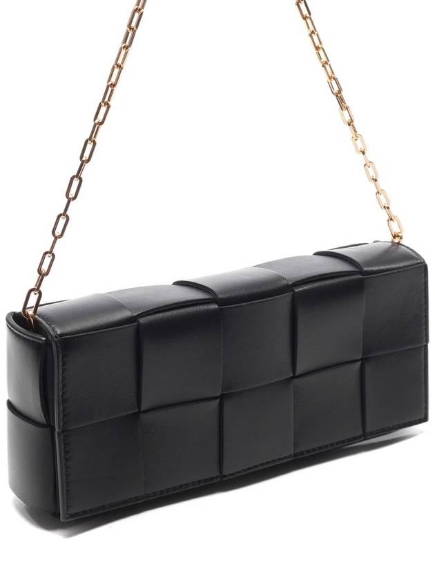 Cassette Bag Pouch On Chain Shoulder Bag Black - BOTTEGA VENETA - BALAAN 4