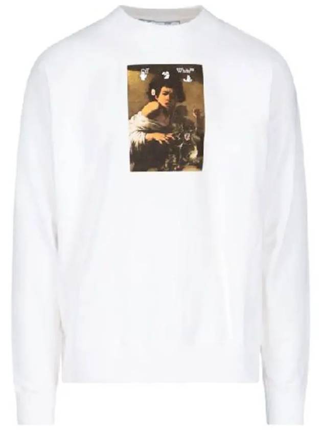 Men's Caravaggio Logo Sweatshirt Sweatshirt White - OFF WHITE - BALAAN.