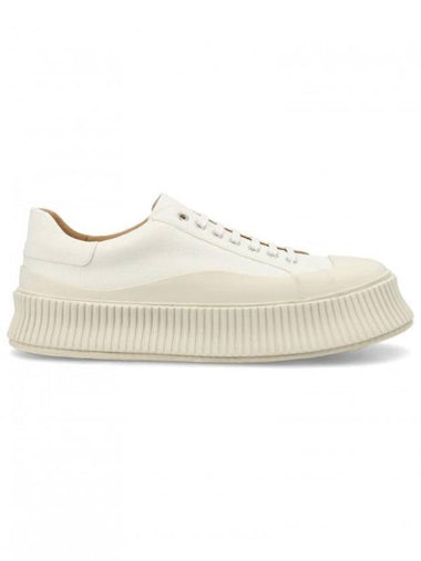 Canvas Platform Low Top Sneakers White - JIL SANDER - BALAAN 1