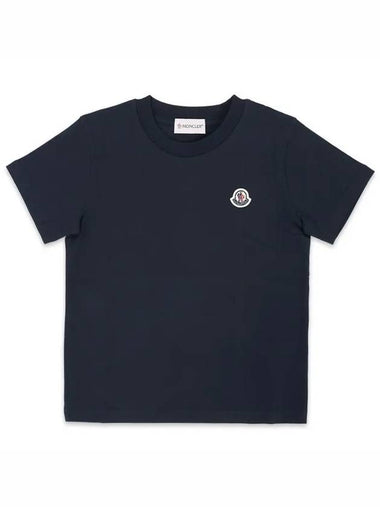 Kids Logo Patch Short Sleeve Navy 8C00018 83907 742 - MONCLER - BALAAN 1