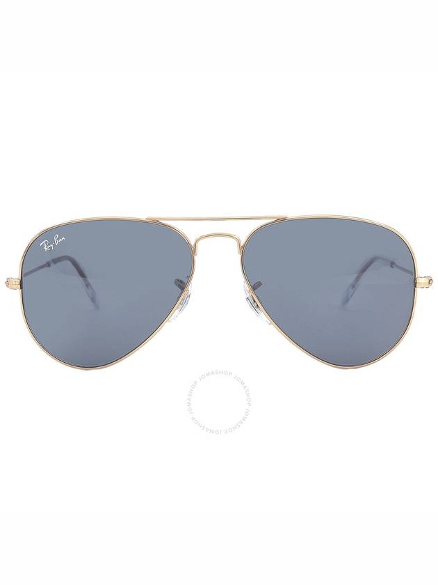 Ray Ban Aviator Rose Gold Blue Pilot Unisex Sunglasses RB3025 9202R5 55 - RAY-BAN - BALAAN 1