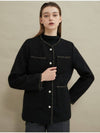 Pearl soft tweed jacket Black - MANAVIS7 - BALAAN 2