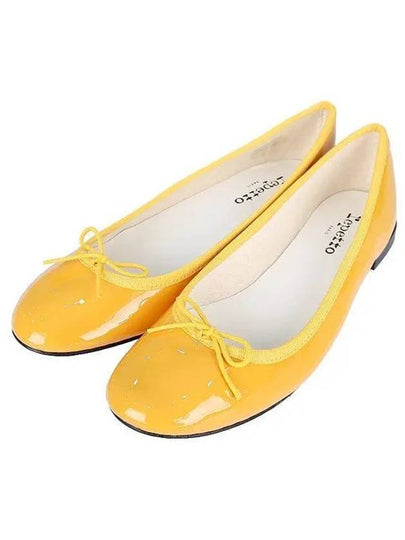 Women's Cendrillon Leather Ballerinas Flat Yellow - REPETTO - BALAAN 2