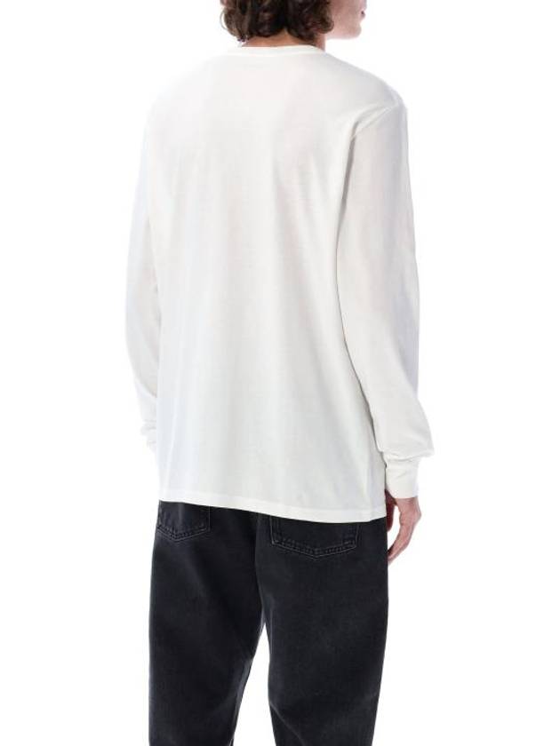 Chest Pocket Logo Long Sleeve T-Shirt White - CARHARTT WIP - BALAAN 3