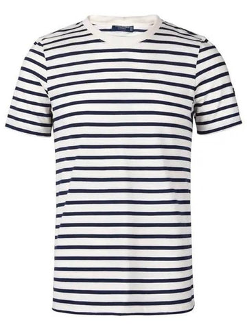 Plouider Striped Short Sleeve T-Shirt Ecru Marine - SAINT JAMES - BALAAN 1