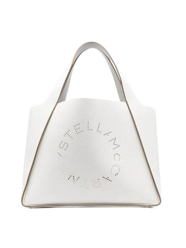 Logo Grainy Alter Matte Tote Bag White - STELLA MCCARTNEY - BALAAN 1