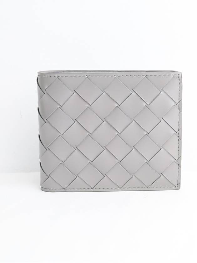 Intrecciato leather wallet gray - BOTTEGA VENETA - BALAAN 5
