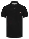 Regular Fit Zebra Logo Short Sleeve Polo Shirt Black - PAUL SMITH - BALAAN 2