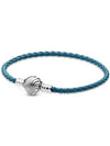 Moment Seashell Leather Bracelet Turquoise - PANDORA - BALAAN 1