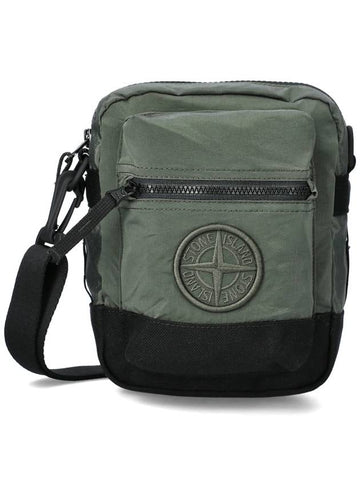 Logo Nylon Cross Bag Musk Green - STONE ISLAND - BALAAN 1