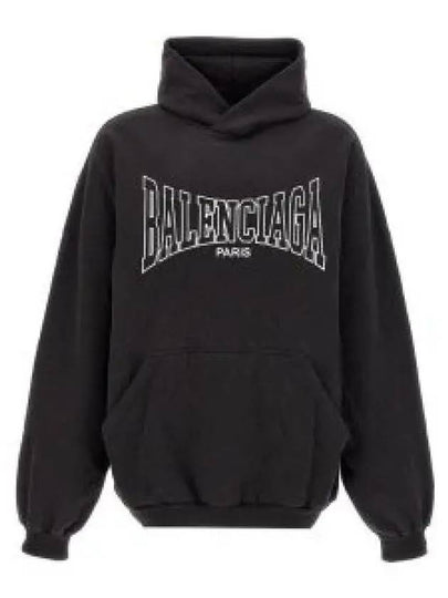 Paris logo print hooded sweatshirt - BALENCIAGA - BALAAN 2