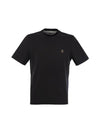 Logo Cotton Short-Sleeved T-Shirt Black - BRUNELLO CUCINELLI - BALAAN 1