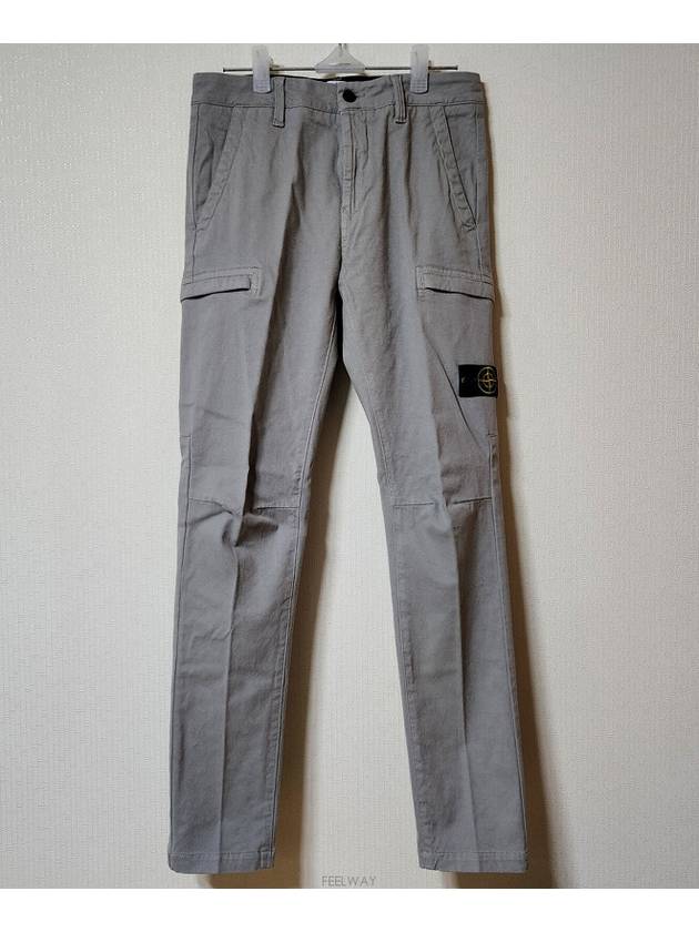 14 year old size gray double zipper pocket wappen cargo pants 771631014 - STONE ISLAND - BALAAN 2