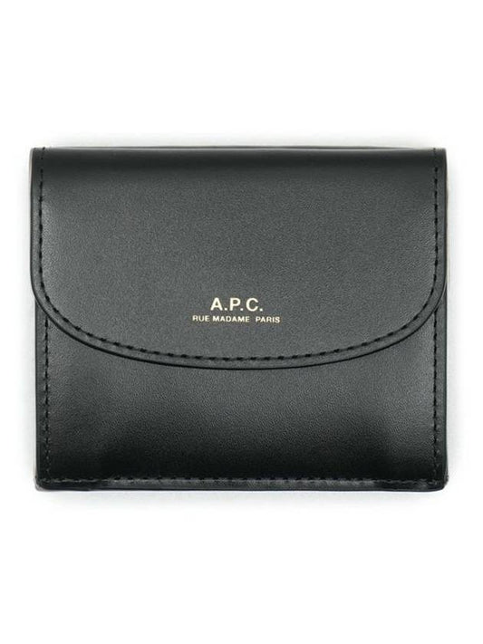 Logo Coin Leather Folder Half Wallet Black - A.P.C. - BALAAN 2