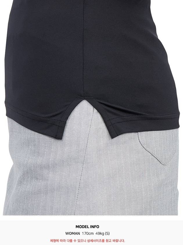 Women's Golf Serafino Classic Short Sleeve PK Shirt Black - HYDROGEN - BALAAN 11