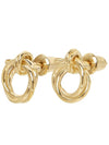 Twisted Gancini Earrings Gold - SALVATORE FERRAGAMO - BALAAN 3