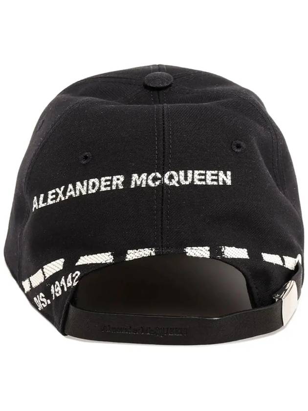 Signature Logo Graffiti Print Ball Cap Black - ALEXANDER MCQUEEN - BALAAN 5