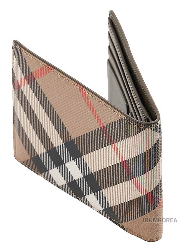 Check Slim Bifold Half Wallet Sand - BURBERRY - BALAAN 4