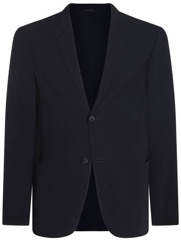 Giorgio Armani Dark Blue Virgin Wool Blazer - GIORGIO ARMANI - BALAAN 1