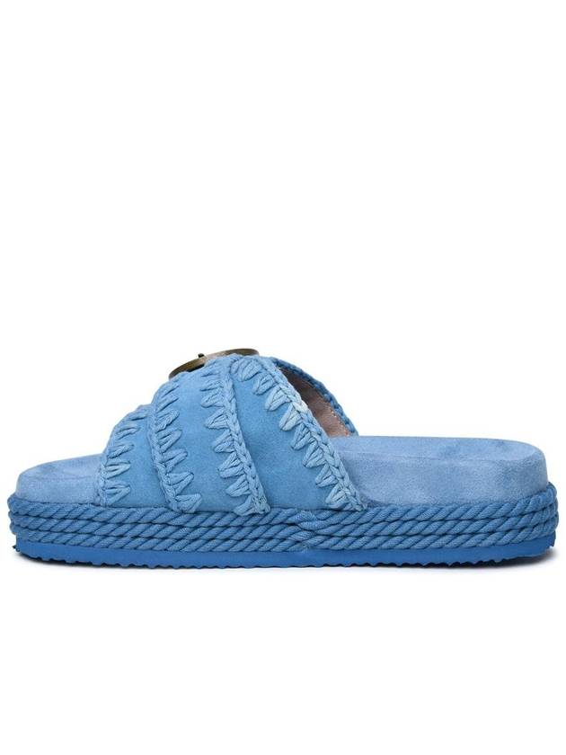 Mou 'Rope' Blue Suede Sandals - MOU - BALAAN 3