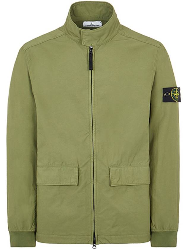 Men's Batavia Nylon Cotton Zip-Up Jacket Khaki - STONE ISLAND - BALAAN 2