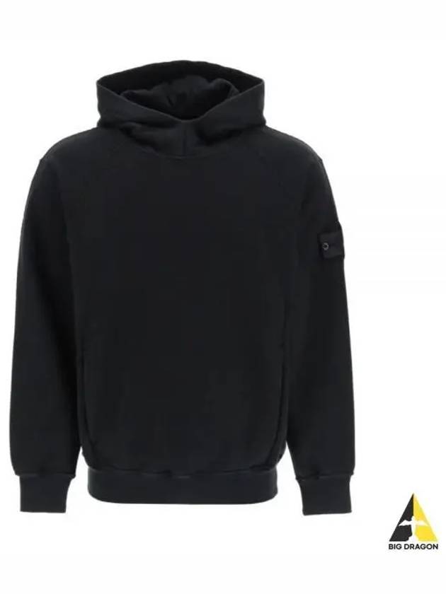 Compass Wappen Patch Cotton Hoodie Black - STONE ISLAND - BALAAN 2