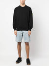 Wappen Patch Crew Neck Sweatshirt Black - STONE ISLAND - BALAAN 6