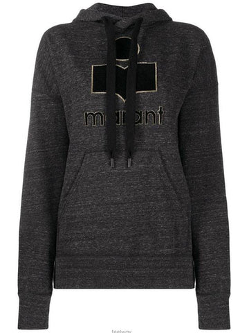 Mansel Big Logo Hoodie Anthracite - ISABEL MARANT - BALAAN 1