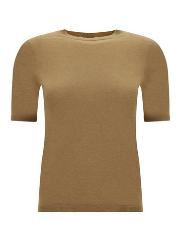 Warren silk cashmere fine knit top beige - MAX MARA - BALAAN 1