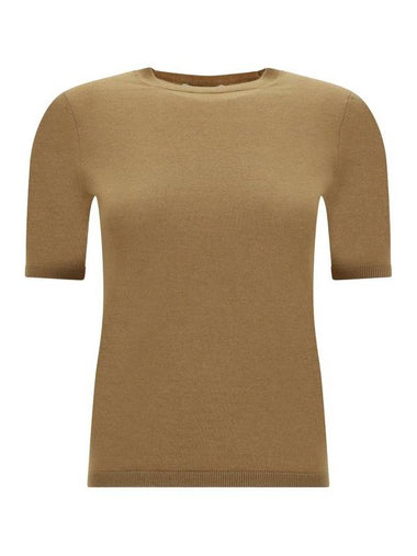 Warren silk cashmere fine knit top beige - MAX MARA - BALAAN 1