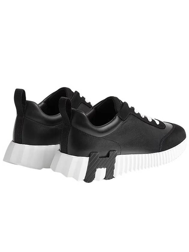 Bouncing Leather Low Top Sneakers Black - HERMES - BALAAN 4