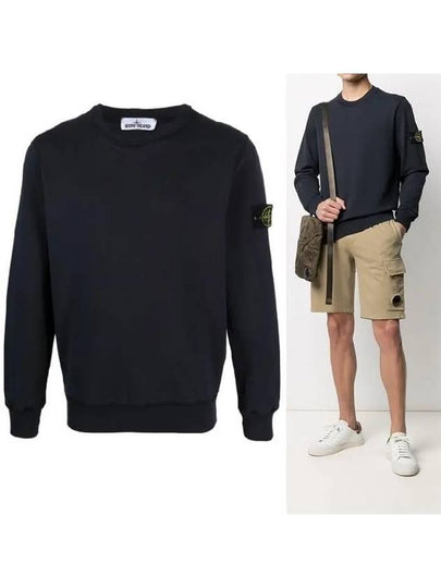 Men's Wappen Patch Sweatshirt Navy - STONE ISLAND - BALAAN 2