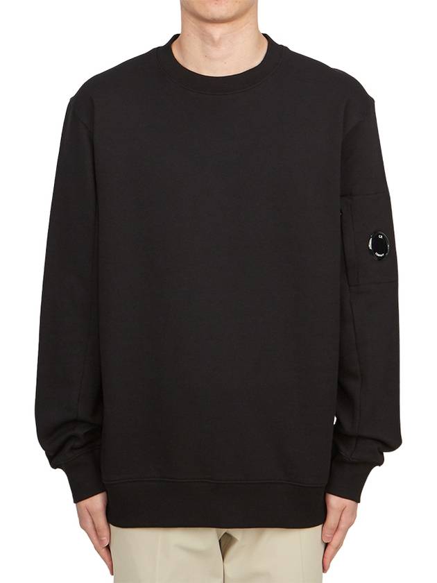 Diagonal Raised Fleece Sweatshirt Black - CP COMPANY - BALAAN 2