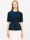 half sleeve strap blouse_navy - JUN BY JUN K - BALAAN 1