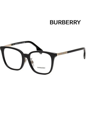 Glasses frame BE2338F 3001 LEAH Asian fit square horn rim black - BURBERRY - BALAAN 1