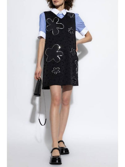 Marni Short Dress With Appliqués, Women's, Black - MARNI - BALAAN 2