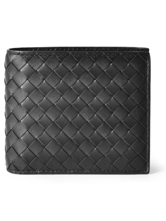 Intrecciato Weaving Half Wallet Black - BOTTEGA VENETA - BALAAN 2