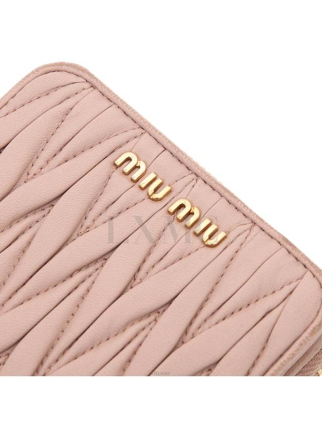 Matelasse zipper wallet pink half 5ML522 - MIU MIU - BALAAN 6