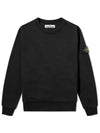 Wappen Patch Garment Dyed Sweatshirt Black - STONE ISLAND - BALAAN 5