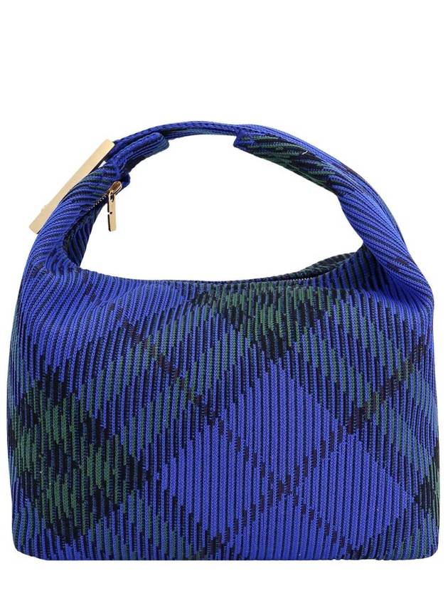 Peg Medium Check Pattern Duffel Bag Blue - BURBERRY - BALAAN 2